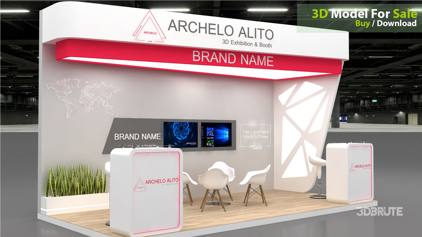 3D Stand Booth Model Image 1