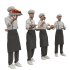 male chef in 4 poses - Thumbnail 6