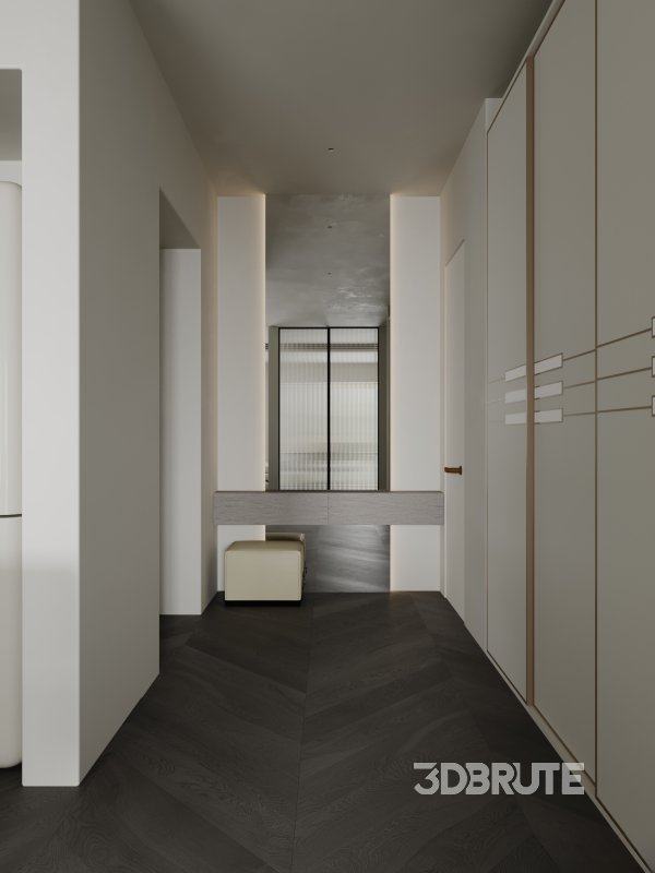 Modern living room and dining room interior scene Image 8