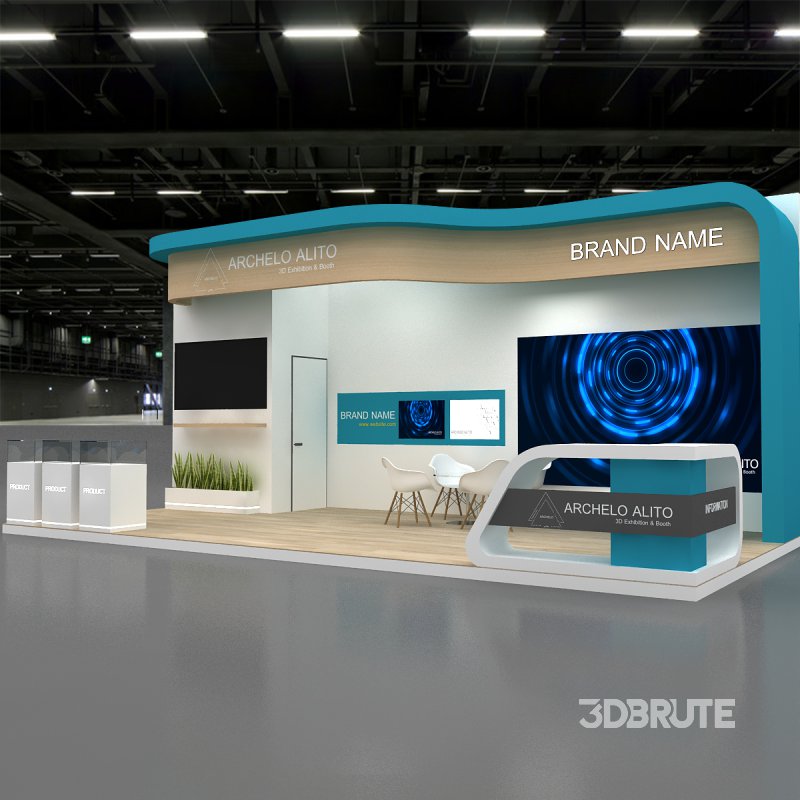 3D Exhibition Booth Model Image 1
