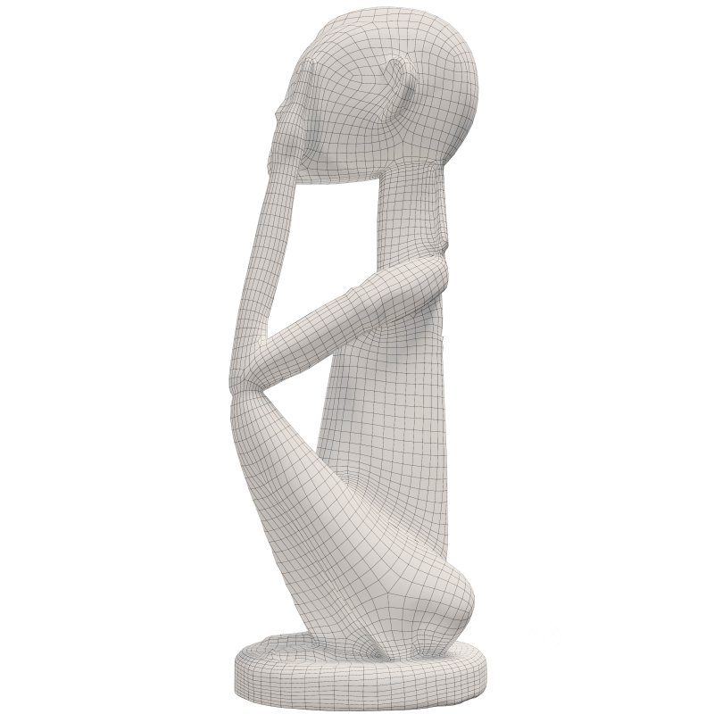 Traditional African Seated Figure Sculpture Image 1