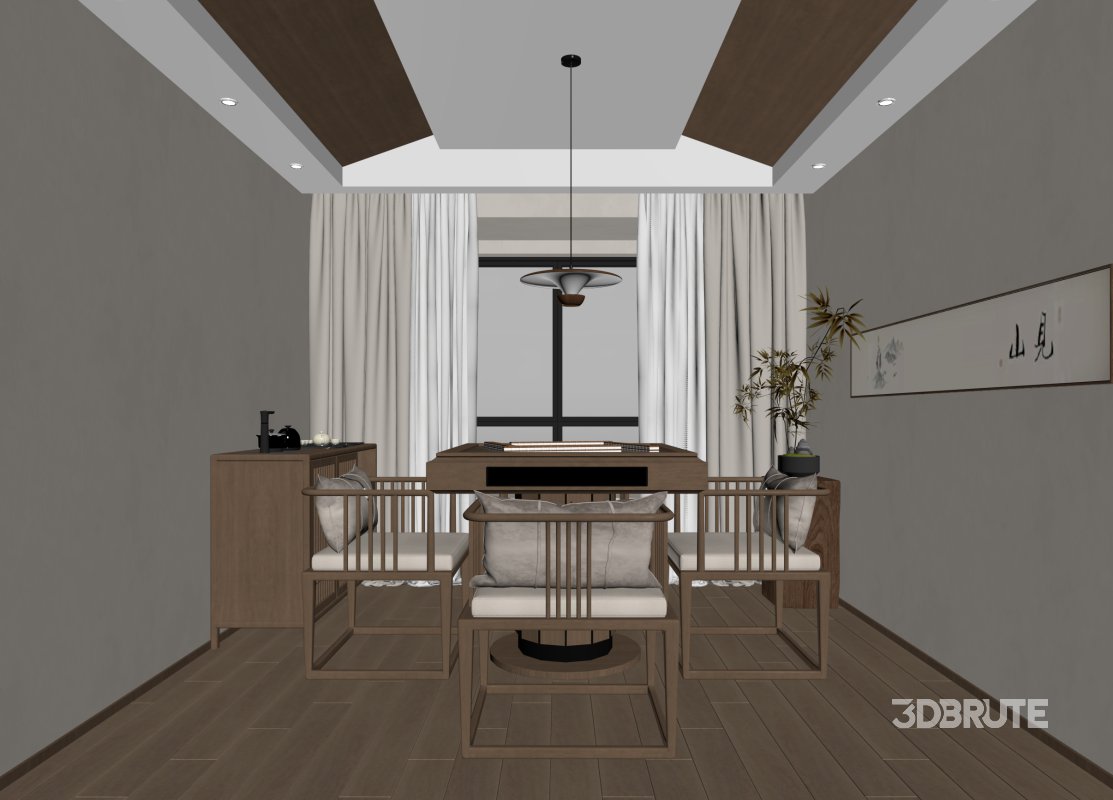 chinese living room dining room Image 3