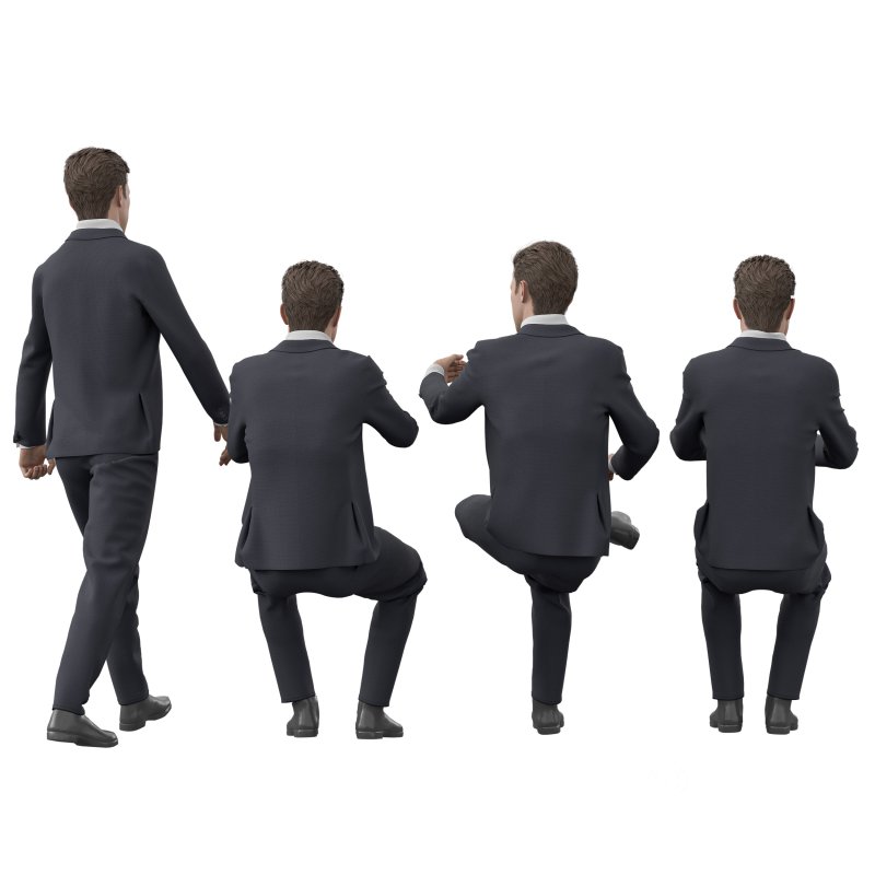 Man formal wear 4 poses Image 1