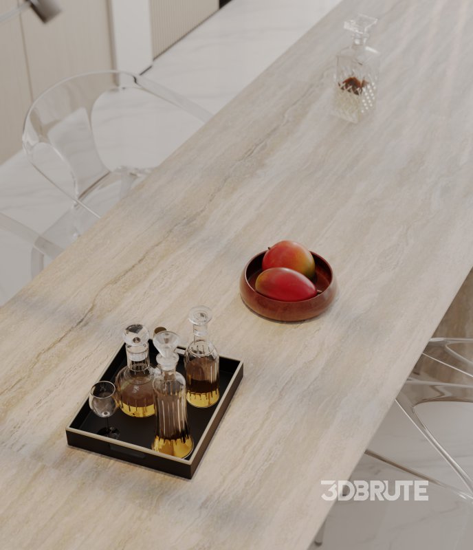 Modern living room and dining room interior scene Image 12