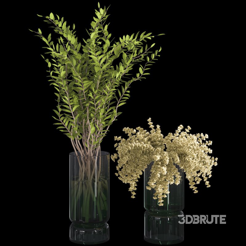 Branches with leaves in Glass Vase Image 5