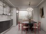 Modern living room and dining room interior scene - Thumbnail 3