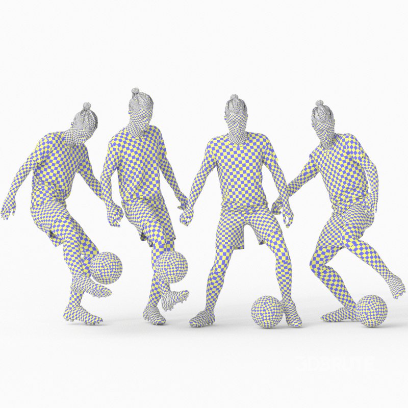 Footbalist Man in 04 poses Image 3