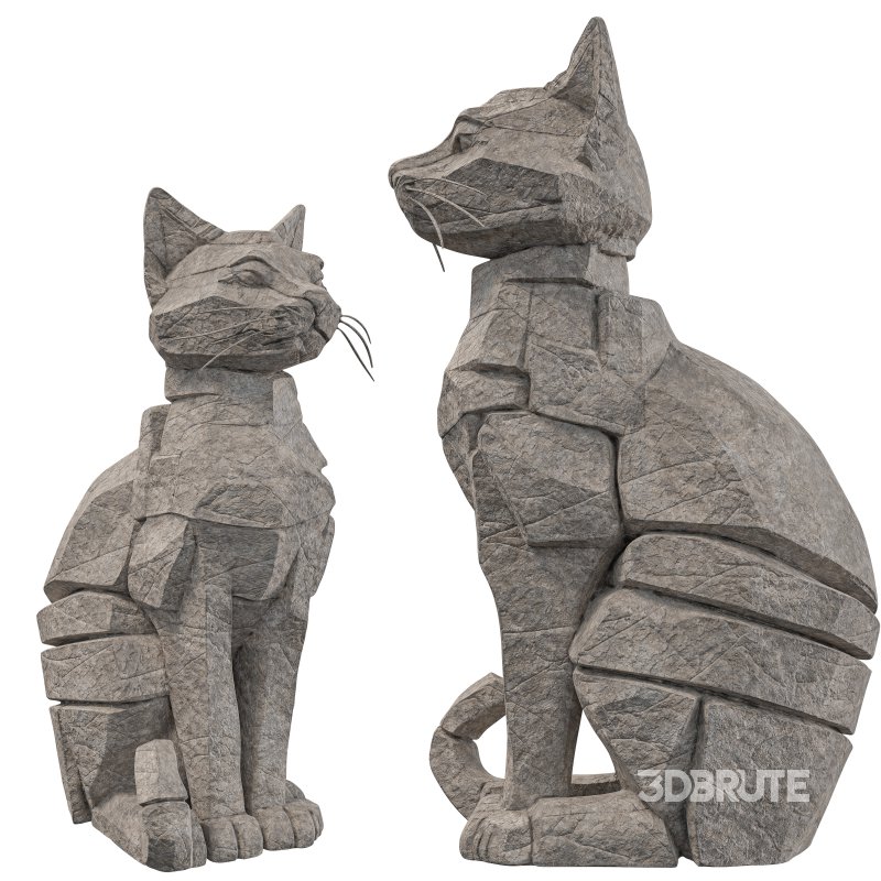 Rocky Cat Statue Image 4