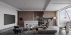 Modern living room and dining room interior scene - Thumbnail 2