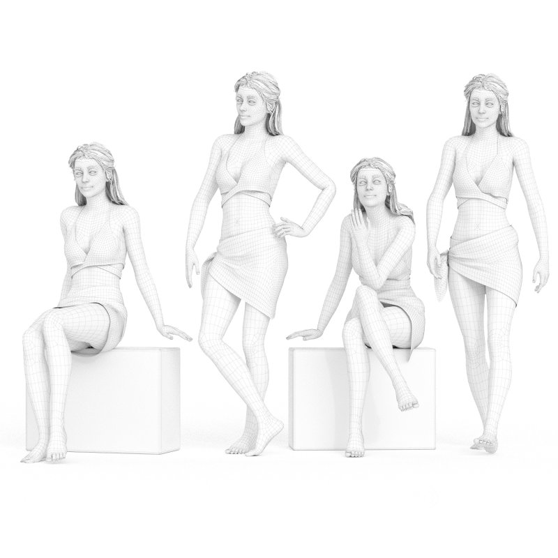 woman beach wear bikini Image 3