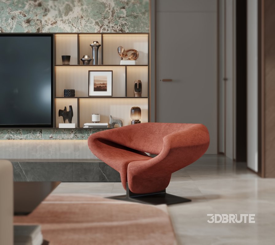 Luxurious living room and dining room Image 8