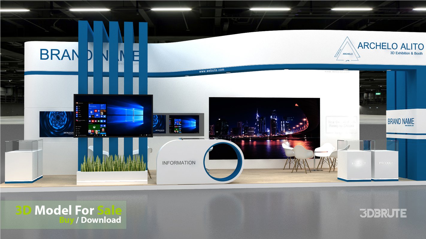 3D Exhibition Booth Model Image 1