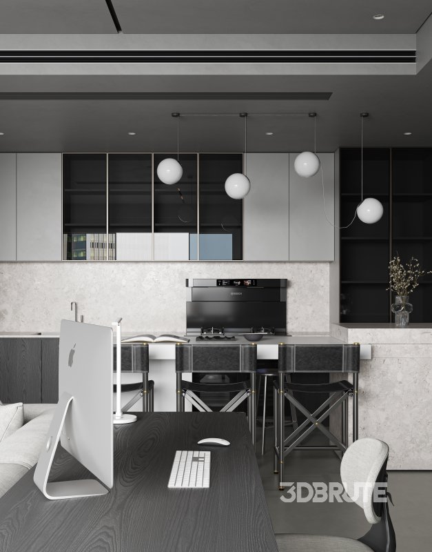 living room dining room kitchen Image 1