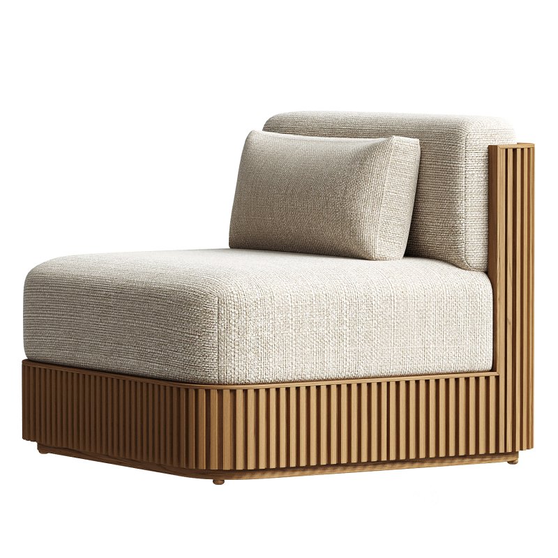 Beaumont Outdoor Teak Lounge Chair Image 3