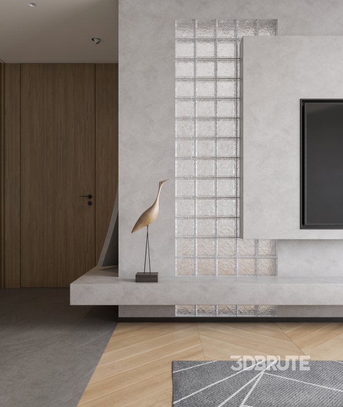 Modern living room and dining room interior scene Image 10