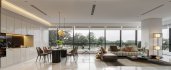 Modern living room and dining room interior scene - Thumbnail 1