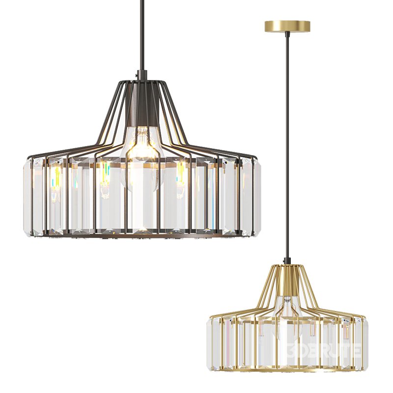 Crystal Drum Pendant Lamp Image 5