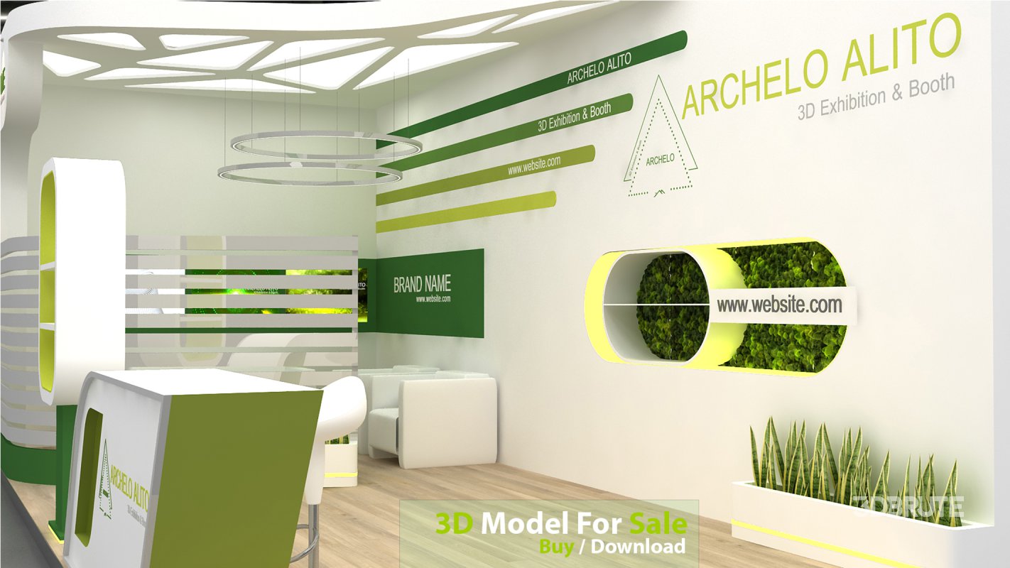 3D Stand Booth Model Image 2