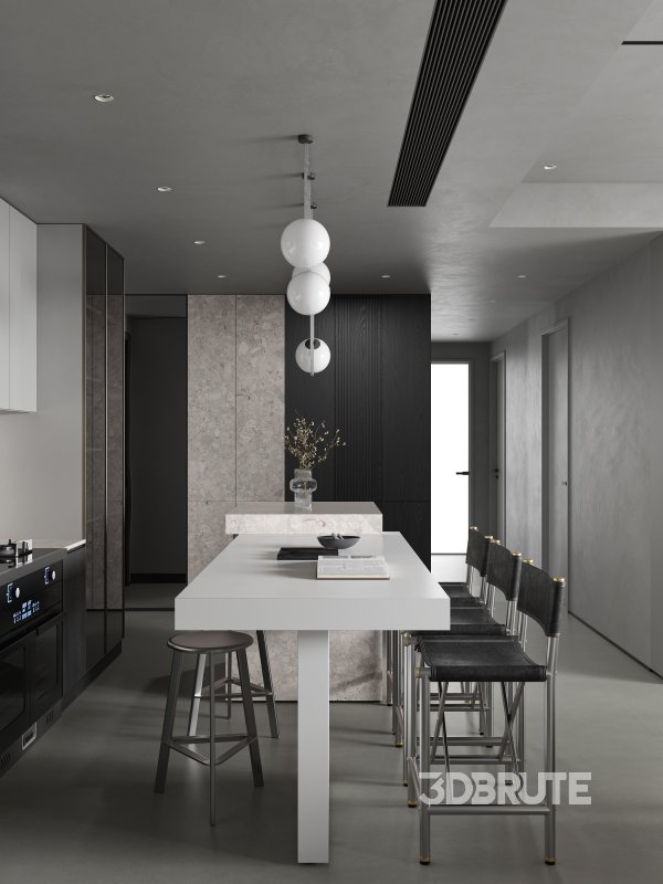 living room dining room kitchen Image 3