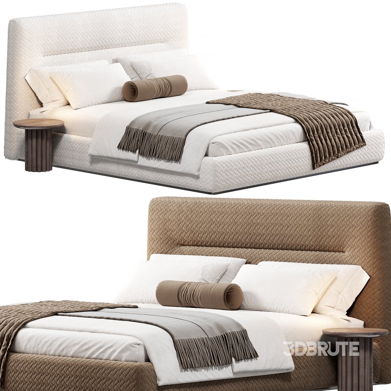 Bed with upholstered headboard Oliva by Livemaster Image 4