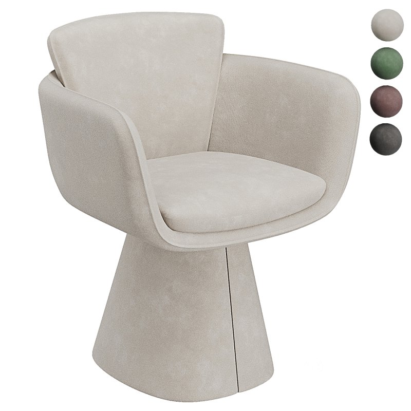 Rune Swivel Dining Chair Beige Image 1