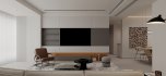 Modern living room and dining room interior scene - Thumbnail 1