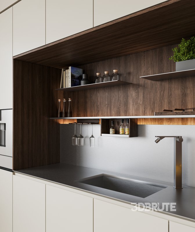 Modern living room and dining room interior scene Image 5