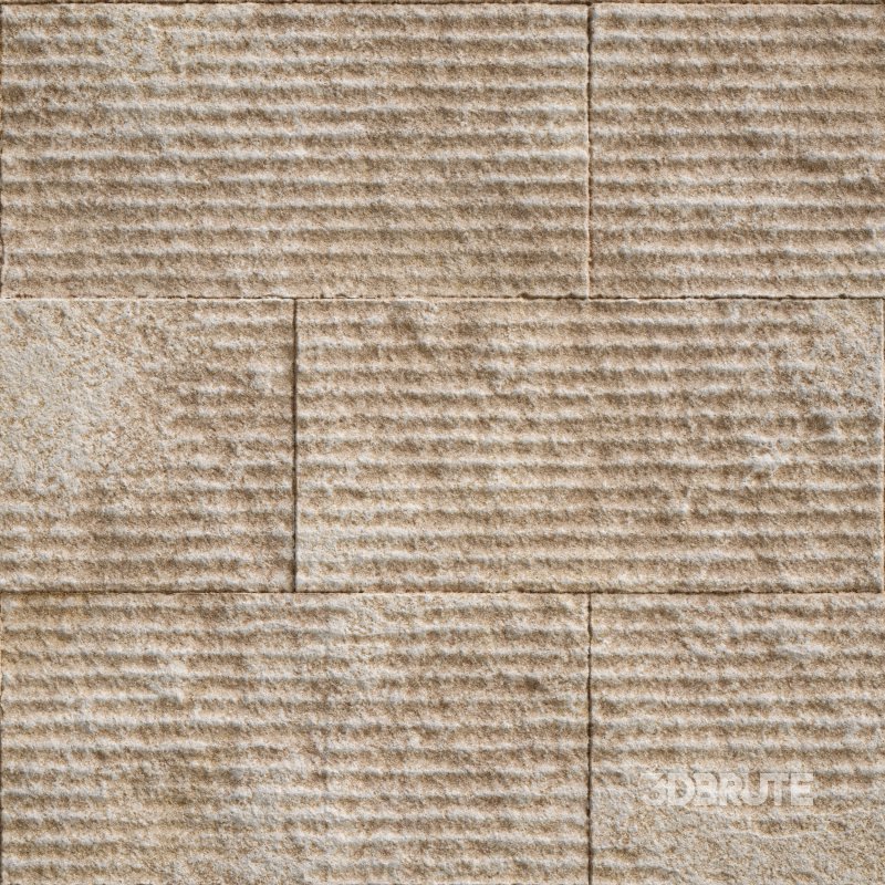 Ribbed Split Face Travertine 05 (Seamless) Image 2