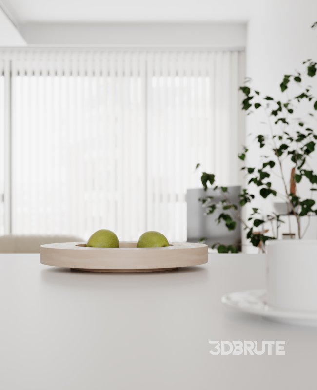 Modern living room and dining room interior scene Image 2