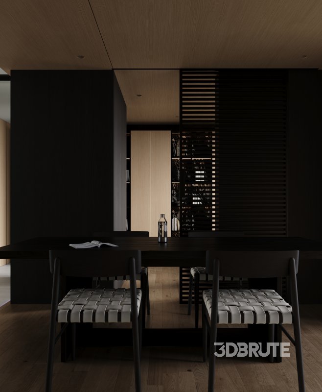 living room dining room office room Image 4