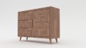 Mid-Century Modern Wooden Cabinet 3D Model – Low-Poly Furniture Asset - Thumbnail 2