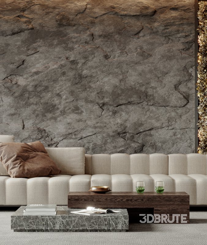 Modern living room and dining room interior scene Image 10