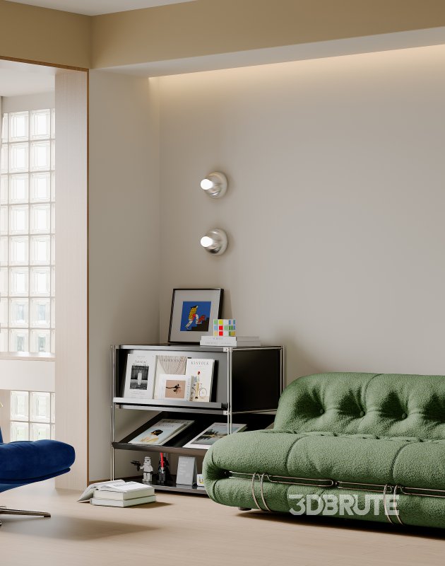 Modern living room and dining room interior scene Image 3