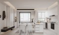 Modern living room and dining room kitchen interior scene - Thumbnail 4