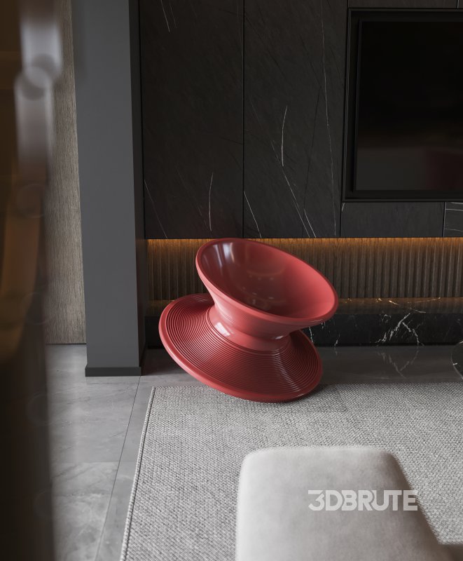 Modern living room and dining room interior scene Image 10