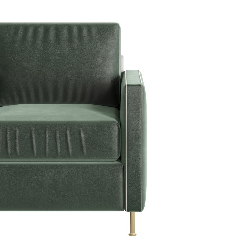 Brett Jade Green Velvet Sofa Image 2