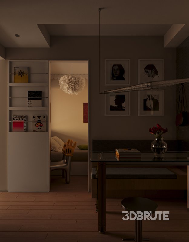 living room dining room kitchen bedroom Image 6