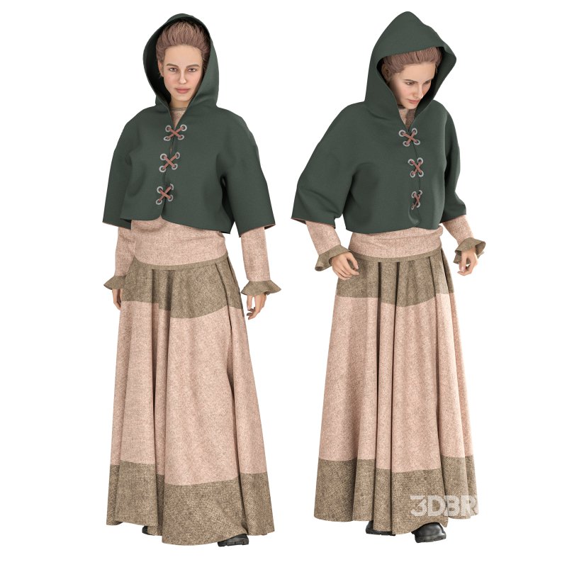 Medival Vintage Woman Outfit Image 1