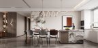 Modern living room and dining room interior scene - Thumbnail 1