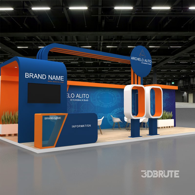 3d kiosk booth exhibition Image 7