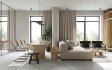 Modern living room and dining room interior scene - Thumbnail 1