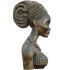 Polished Wood Bust 3D Model Stylized Female Figure - Thumbnail 2