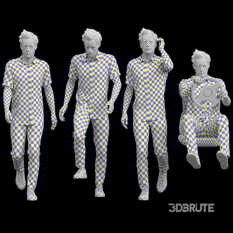 Casual Man in 04 Poses Image 2