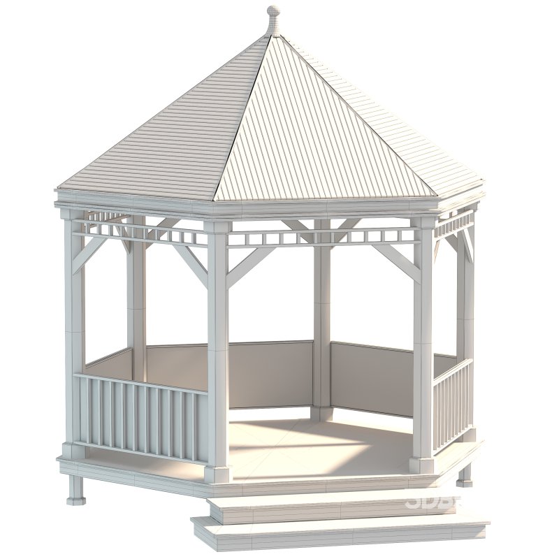 Modern Glass & Steel Gazebo Image 2