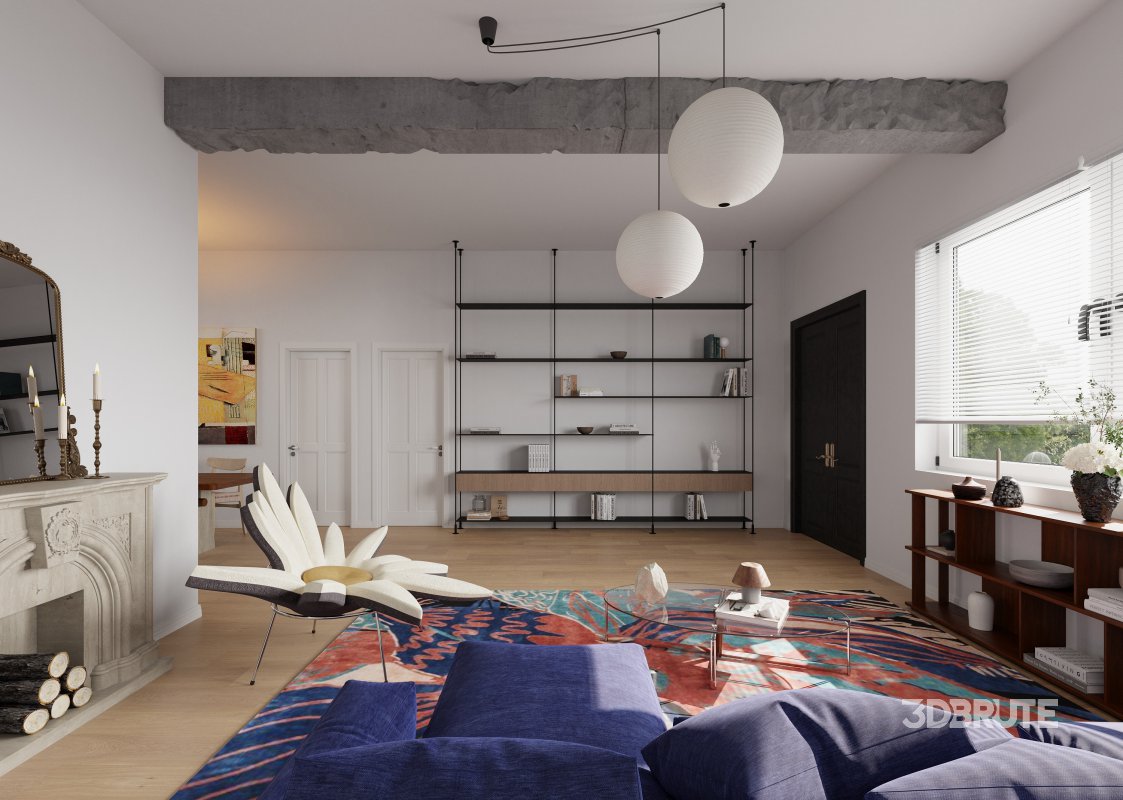 Eclectic living and dining room Image 1