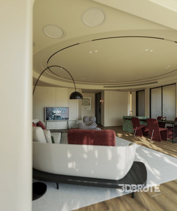 Modern living and dining room Image 9