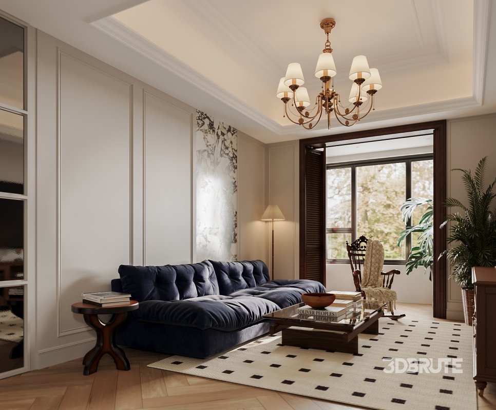 Luxurious living room and dining room bedroom Image 6