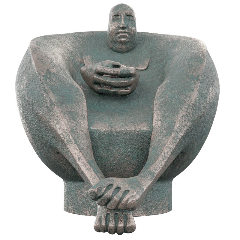 Seated Man Statue Image 5