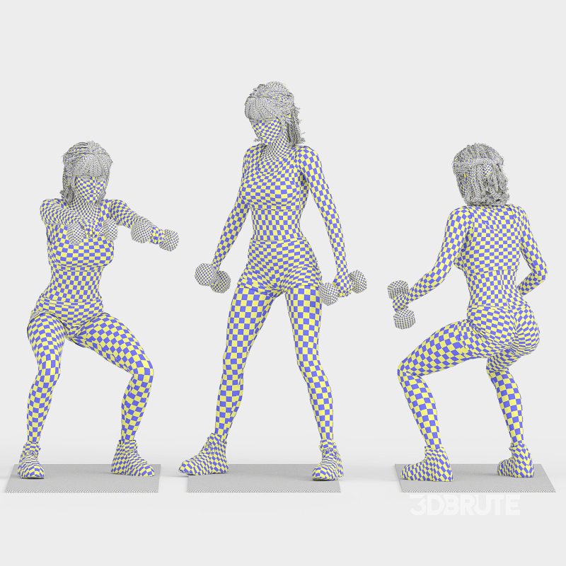 Woman in workout 03 poses Image 5