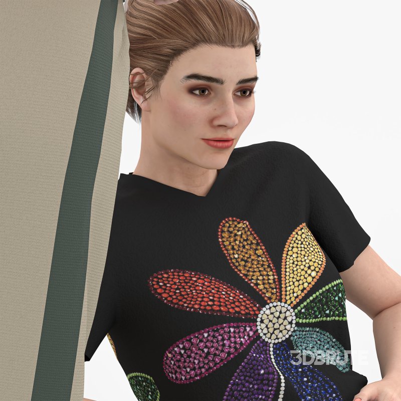 Pregnant woman 03 poses Image 4